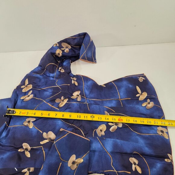 Chinese Asian Blue Floral Blouse Vintage Size XS/X - Picture 11 of 11